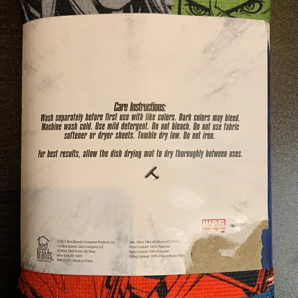 Avengers 2PK Kitchen Towels and Dish Drying Mat